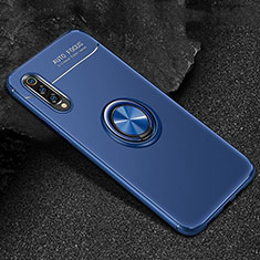 Custodia Silicone Ultra Sottile Morbida Cover con Magnetico Anello Supporto per Xiaomi Mi 9 Pro 5G Blu