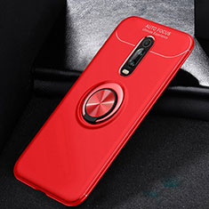 Custodia Silicone Ultra Sottile Morbida Cover con Magnetico Anello Supporto per Xiaomi Mi 9T Pro Rosso