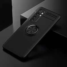 Custodia Silicone Ultra Sottile Morbida Cover con Magnetico Anello Supporto per Xiaomi Mi Note 10 Lite Nero
