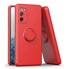 Custodia Silicone Ultra Sottile Morbida Cover con Magnetico Anello Supporto QW1 per Samsung Galaxy S20 Lite 5G Rosso