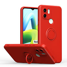 Custodia Silicone Ultra Sottile Morbida Cover con Magnetico Anello Supporto QW1 per Xiaomi Redmi A1 Plus Rosso