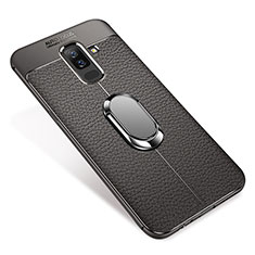 Custodia Silicone Ultra Sottile Morbida Cover con Magnetico Anello Supporto S01 per Samsung Galaxy A9 Star Lite Grigio