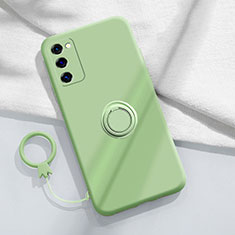 Custodia Silicone Ultra Sottile Morbida Cover con Magnetico Anello Supporto S01 per Samsung Galaxy S20 Lite 5G Verde