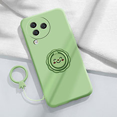 Custodia Silicone Ultra Sottile Morbida Cover con Magnetico Anello Supporto S01 per Xiaomi Civi 3 5G Verde Pastello