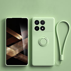 Custodia Silicone Ultra Sottile Morbida Cover con Magnetico Anello Supporto S01 per Xiaomi Redmi K70 Pro 5G Verde Pastello