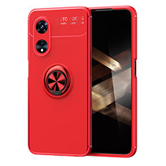 Custodia Silicone Ultra Sottile Morbida Cover con Magnetico Anello Supporto SD1 per Huawei Honor X5 Plus Rosso