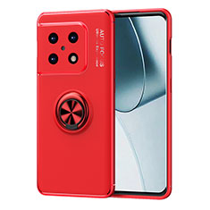Custodia Silicone Ultra Sottile Morbida Cover con Magnetico Anello Supporto SD1 per OnePlus 10 Pro 5G Rosso