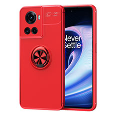 Custodia Silicone Ultra Sottile Morbida Cover con Magnetico Anello Supporto SD1 per OnePlus Ace 5G Rosso