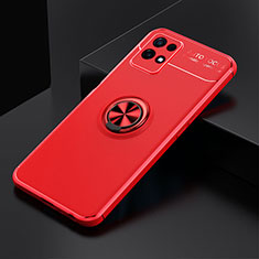Custodia Silicone Ultra Sottile Morbida Cover con Magnetico Anello Supporto SD1 per Realme Narzo 50 4G Rosso