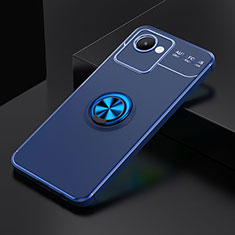 Custodia Silicone Ultra Sottile Morbida Cover con Magnetico Anello Supporto SD1 per Realme Narzo 50i Prime Blu
