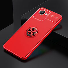 Custodia Silicone Ultra Sottile Morbida Cover con Magnetico Anello Supporto SD1 per Realme Narzo 50i Prime Rosso