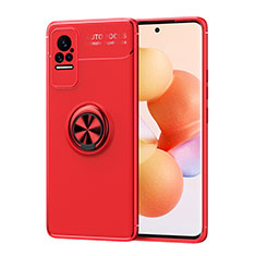 Custodia Silicone Ultra Sottile Morbida Cover con Magnetico Anello Supporto SD1 per Xiaomi Civi 5G Rosso