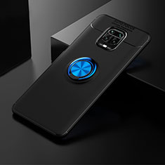Custodia Silicone Ultra Sottile Morbida Cover con Magnetico Anello Supporto SD1 per Xiaomi Poco M2 Pro Blu e Nero