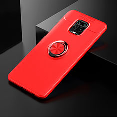 Custodia Silicone Ultra Sottile Morbida Cover con Magnetico Anello Supporto SD1 per Xiaomi Poco M2 Pro Rosso