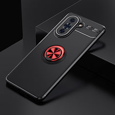 Custodia Silicone Ultra Sottile Morbida Cover con Magnetico Anello Supporto SD2 per Huawei Nova 10 Pro Rosso e Nero