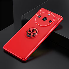 Custodia Silicone Ultra Sottile Morbida Cover con Magnetico Anello Supporto SD2 per Realme 11 Pro 5G Rosso