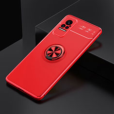 Custodia Silicone Ultra Sottile Morbida Cover con Magnetico Anello Supporto SD2 per Xiaomi Civi 5G Rosso