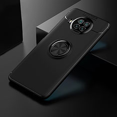 Custodia Silicone Ultra Sottile Morbida Cover con Magnetico Anello Supporto SD2 per Xiaomi Mi 10i 5G Nero