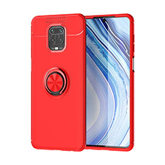 Custodia Silicone Ultra Sottile Morbida Cover con Magnetico Anello Supporto SD2 per Xiaomi Poco M2 Pro Rosso