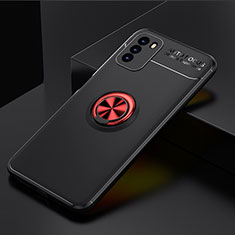 Custodia Silicone Ultra Sottile Morbida Cover con Magnetico Anello Supporto SD2 per Xiaomi Poco M3 Rosso e Nero