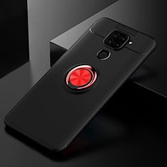Custodia Silicone Ultra Sottile Morbida Cover con Magnetico Anello Supporto SD2 per Xiaomi Redmi 10X 4G Rosso e Nero