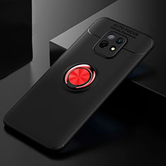 Custodia Silicone Ultra Sottile Morbida Cover con Magnetico Anello Supporto SD2 per Xiaomi Redmi 10X 5G Rosso e Nero