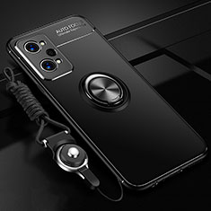 Custodia Silicone Ultra Sottile Morbida Cover con Magnetico Anello Supporto SD3 per Realme GT2 5G Nero