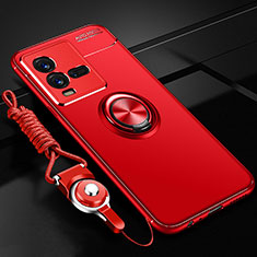 Custodia Silicone Ultra Sottile Morbida Cover con Magnetico Anello Supporto SD3 per Vivo iQOO 10 Pro 5G Rosso