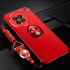 Custodia Silicone Ultra Sottile Morbida Cover con Magnetico Anello Supporto SD3 per Vivo X90 Pro 5G Rosso