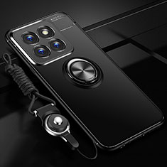 Custodia Silicone Ultra Sottile Morbida Cover con Magnetico Anello Supporto SD3 per Xiaomi Mi 14 Pro 5G Nero