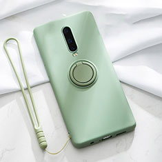 Custodia Silicone Ultra Sottile Morbida Cover con Magnetico Anello Supporto T01 per Oppo R17 Pro Verde