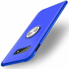 Custodia Silicone Ultra Sottile Morbida Cover con Magnetico Anello Supporto T01 per Samsung Galaxy S10e Blu