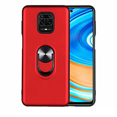 Custodia Silicone Ultra Sottile Morbida Cover con Magnetico Anello Supporto T01 per Xiaomi Poco M2 Pro Rosso