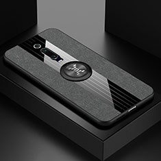 Custodia Silicone Ultra Sottile Morbida Cover con Magnetico Anello Supporto T02 per Xiaomi Redmi K20 Pro Grigio Scuro