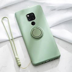 Custodia Silicone Ultra Sottile Morbida Cover con Magnetico Anello Supporto T03 per Huawei Mate 20 X 5G Verde