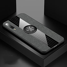 Custodia Silicone Ultra Sottile Morbida Cover con Magnetico Anello Supporto T03 per Xiaomi Mi A3 Grigio Scuro