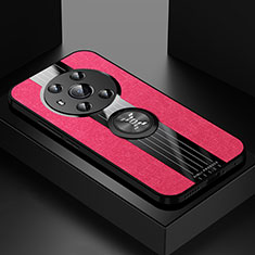 Custodia Silicone Ultra Sottile Morbida Cover con Magnetico Anello Supporto X01L per Huawei Honor Magic3 5G Rosso