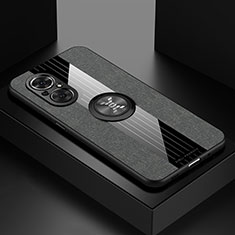 Custodia Silicone Ultra Sottile Morbida Cover con Magnetico Anello Supporto X01L per Huawei Nova 9 SE Grigio