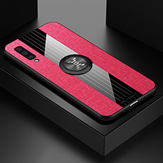 Custodia Silicone Ultra Sottile Morbida Cover con Magnetico Anello Supporto X01L per Samsung Galaxy A30S Rosso