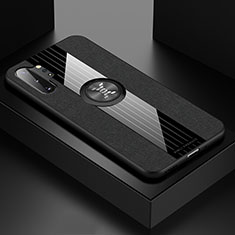 Custodia Silicone Ultra Sottile Morbida Cover con Magnetico Anello Supporto X01L per Samsung Galaxy Note 10 Plus 5G Nero