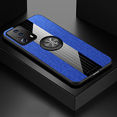 Custodia Silicone Ultra Sottile Morbida Cover con Magnetico Anello Supporto X01L per Xiaomi Mi 13 Lite 5G Blu