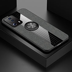 Custodia Silicone Ultra Sottile Morbida Cover con Magnetico Anello Supporto X01L per Xiaomi Mi 13 Lite 5G Grigio