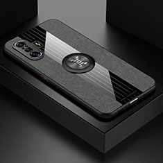 Custodia Silicone Ultra Sottile Morbida Cover con Magnetico Anello Supporto X01L per Xiaomi Poco F3 GT 5G Grigio