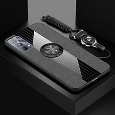 Custodia Silicone Ultra Sottile Morbida Cover con Magnetico Anello Supporto X03L per Realme GT Master 5G Grigio