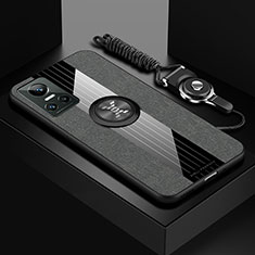 Custodia Silicone Ultra Sottile Morbida Cover con Magnetico Anello Supporto X03L per Realme GT Neo3 5G Grigio