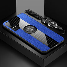 Custodia Silicone Ultra Sottile Morbida Cover con Magnetico Anello Supporto X03L per Xiaomi Civi 5G Blu