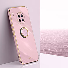 Custodia Silicone Ultra Sottile Morbida Cover con Magnetico Anello Supporto XL1 per Huawei Honor 50 Lite Lavanda
