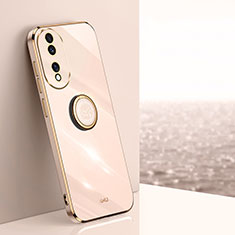 Custodia Silicone Ultra Sottile Morbida Cover con Magnetico Anello Supporto XL1 per Huawei Honor 90 5G Oro Rosa