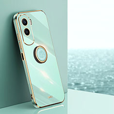 Custodia Silicone Ultra Sottile Morbida Cover con Magnetico Anello Supporto XL1 per Huawei Honor 90 Lite 5G Verde
