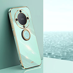 Custodia Silicone Ultra Sottile Morbida Cover con Magnetico Anello Supporto XL1 per Huawei Honor Magic5 Lite 5G Verde